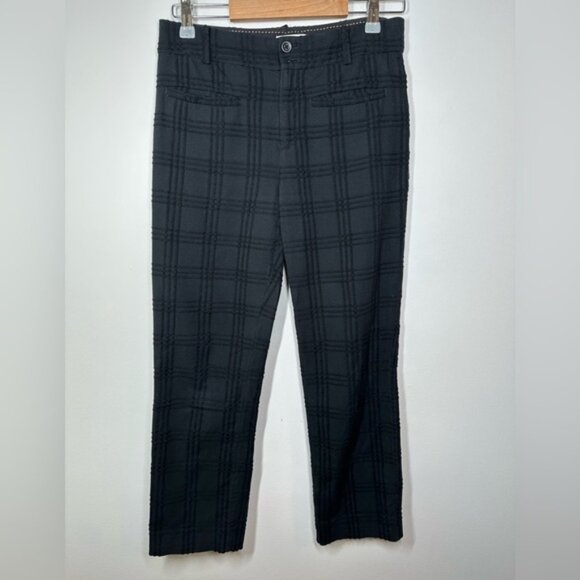 Anthropologie Essential Slim Leg Jacquard Trouser Size 2 Petite - Picture 3 of 8